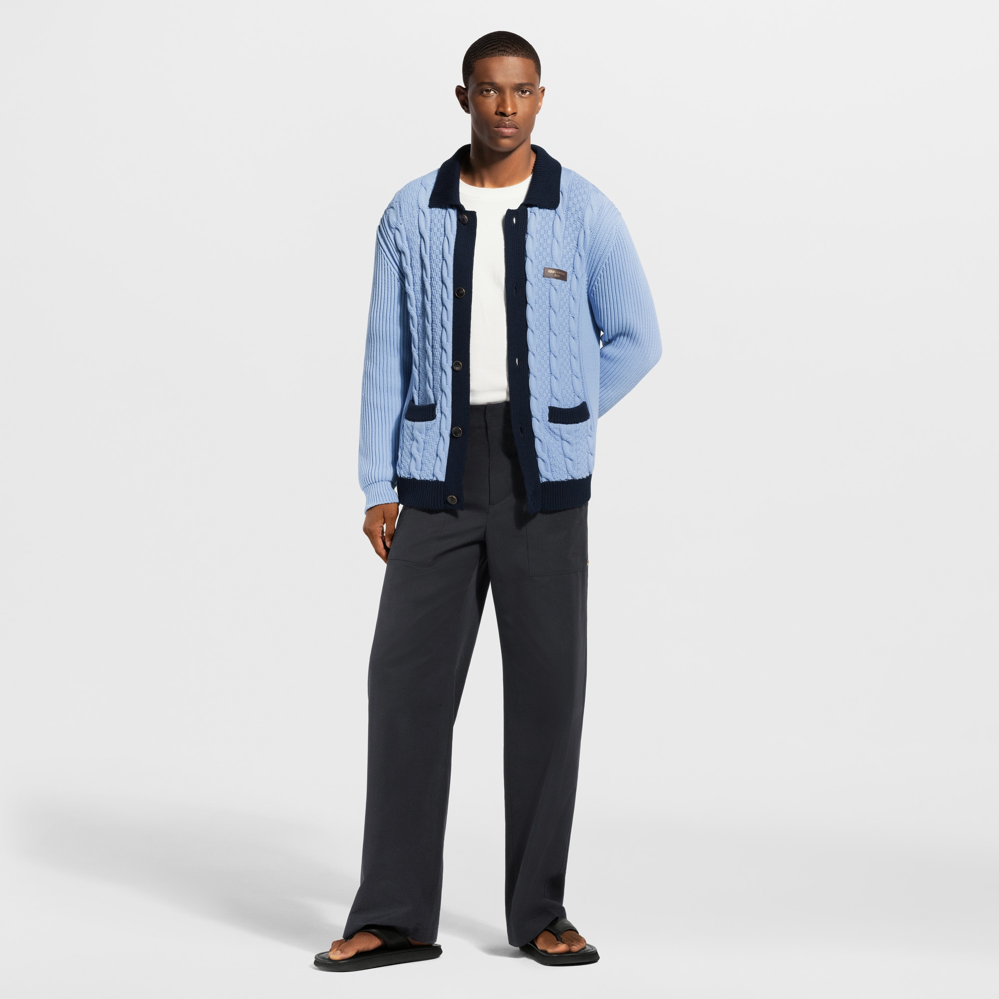 ルイヴィトン ケーブル編み カーディガン Cable-Knit Shirt Cardigan - Men - Ready-to-Wear | LOUIS VUITTON ®